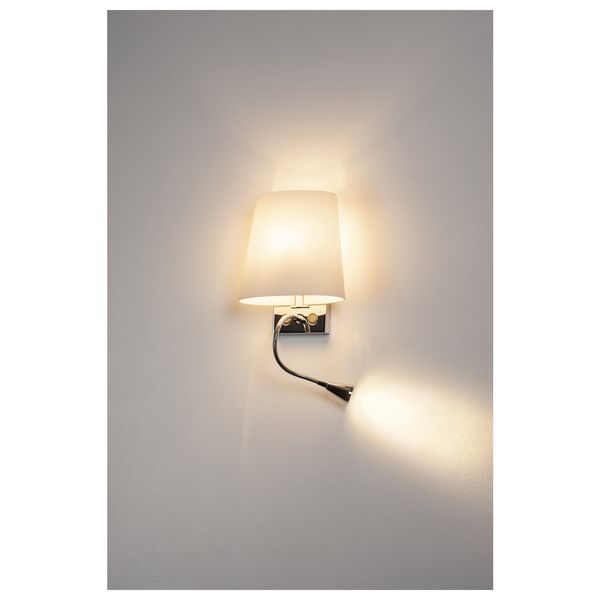 COUPA FLEXLED wall lamp, G9 max. 40W + 3W LED 3000K, chrom image 5