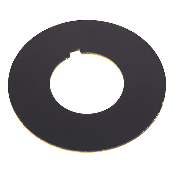 Legend Plate, E-Stop, Yellow, IEC Ring, Round, Blank, 30mm image 1