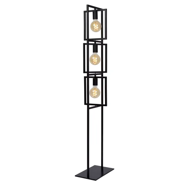 Lucide LUUK - Floor lamp - 3xE27 - Black image 1