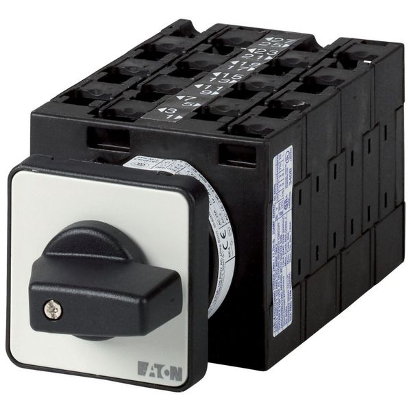 On-Off switch, T3, 32 A, flush mounting, 7 contact unit(s), 13-pole, with black thumb grip and front plate image 3