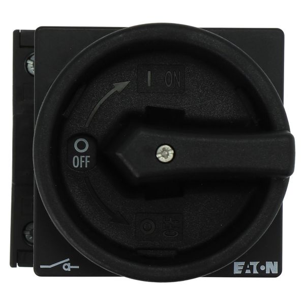 Main switch, P1, 40 A, rear mounting, 3 pole + N, STOP function, With black rotary handle and locking ring, Lockable in the 0 (Off) position image 11