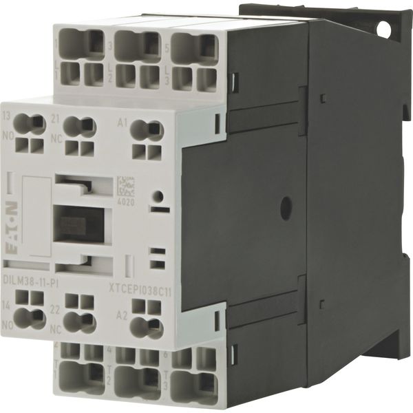 Contactor, 3 pole, 380 V 400 V 18.5 kW, 1 N/O, 1 NC, RDC 24: 24 - 27 V DC, DC operation, Push in terminals image 4