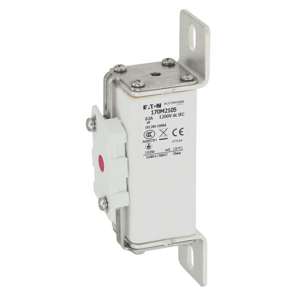 Fuse-link, high speed, 20 A, DC 1200 V, compact size 1, 39 x 66 x 164 mm, aR, IEC, single indicator image 10