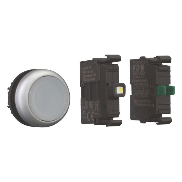 Illuminated pushbutton actuator, RMQ-Titan, flush, momentary, white, Blister pack for hanging image 7