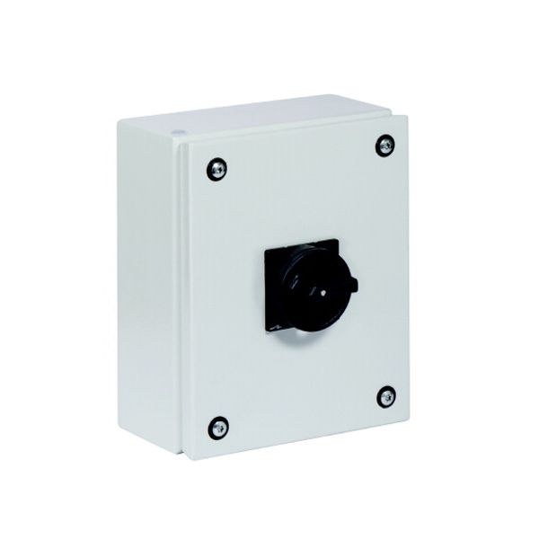 Main switch, T3, 32 A, surface mounting, 4 contact unit(s), 6 pole, 1 N/O, 1 N/C, STOP function, With black rotary handle and locking ring, Lockable i image 4