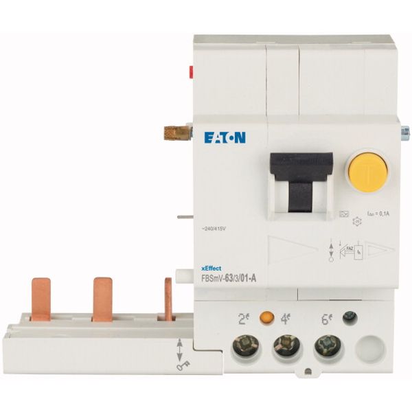 Residual-current circuit breaker trip block for FAZ, 63A, 3p, 100mA, type A image 2