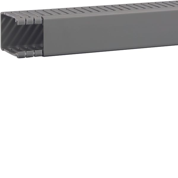Slotted panel trunking without holes made of PVC BA6 60x40mm stone gre image 1