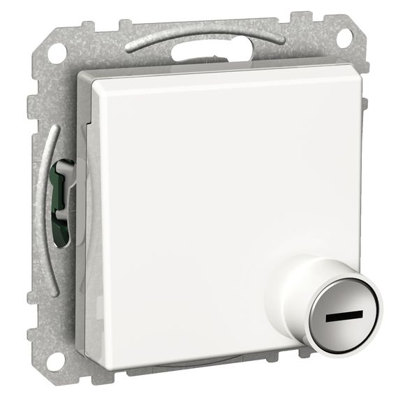 Exxact single socket-outlet with lid and key-lock screw white image 3