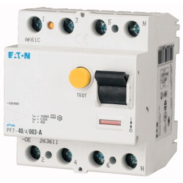 Residual current circuit breaker (RCCB), 40A, 4 p, 100mA, type AC image 2