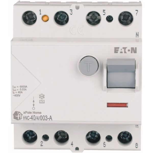 Residual current circuit breaker (RCCB), 40A, 4p, 30mA, type A image 1