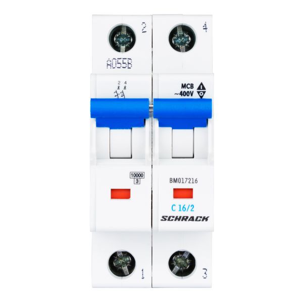 Miniature Circuit Breaker (MCB) C, 16A, 2-pole, 10kA image 2