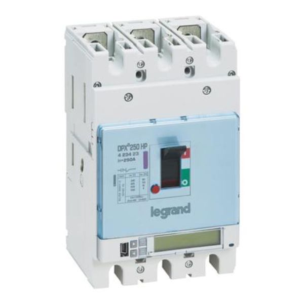 423423 Circuit breaker DPX3 250HP 3 poles,rated current of 250A and S10 electronic protection unit image 1