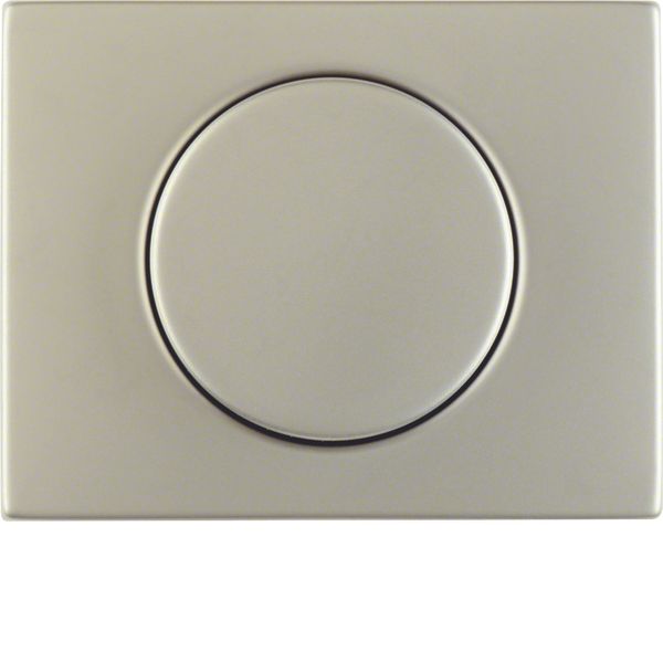 Centre plate f.rot. dimmer/potentiometer, setting knob,K.5,steel matt  image 1