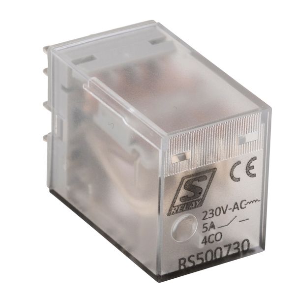 Plug-in Relay 14 pin 4 C/O 5A 230VAC, S-Relay RS5 image 2