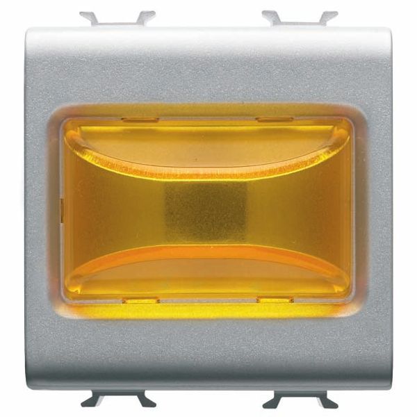 PROTRUDING INDICATOR LAMP - 12V ac/dc / 230V ac 50/60 Hz - AMBER - 2 MODULES - TITANIUM - CHORUSMART image 2