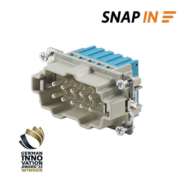 Contact insert (industry plug-in connectors), Male, 500 V, 16 A, Numbe image 1