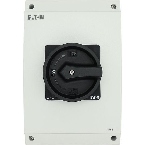 Main switch, P3, 63 A, surface mounting, 3 pole + N, STOP function, With black rotary handle and locking ring, Lockable in the 0 (Off) position image 53