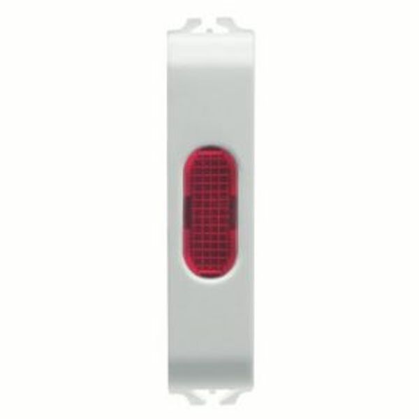 SINGLE INDICATOR LAMP - RED - 1/2 MODULE - SATIN WHITE - CHORUSMART image 1