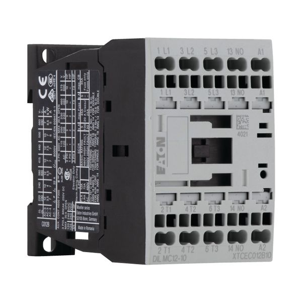 Contactor, 3 pole, 380 V 400 V 5.5 kW, 1 N/O, 230 V 50 Hz, 240 V 60 Hz, AC operation, Spring-loaded terminals image 17