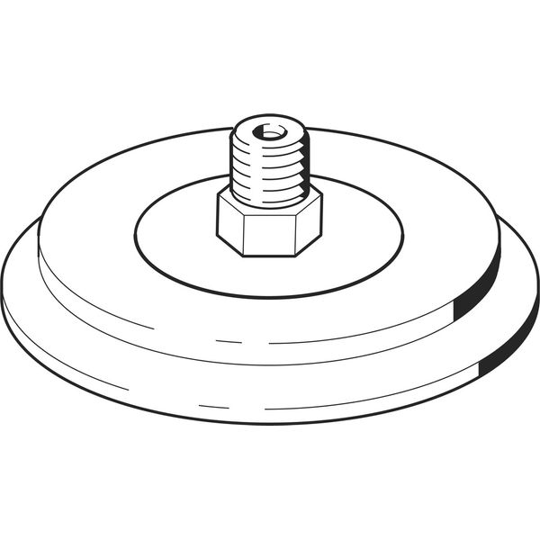 VAS-100-1/4-PUR-B Vacuum suction cup image 1