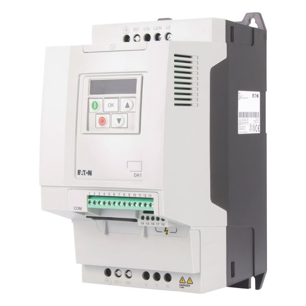 Variable frequency drive, 400 V AC, 3-phase, 14 A, 5.5 kW, IP20/NEMA 0, Radio interference suppression filter, 7-digital display assembly image 4