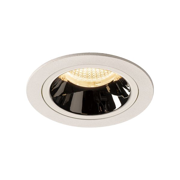 NUMINOS® DL M, Indoor LED recessed ceiling light white/chrome 3000K 20°, including leaf springs image 1