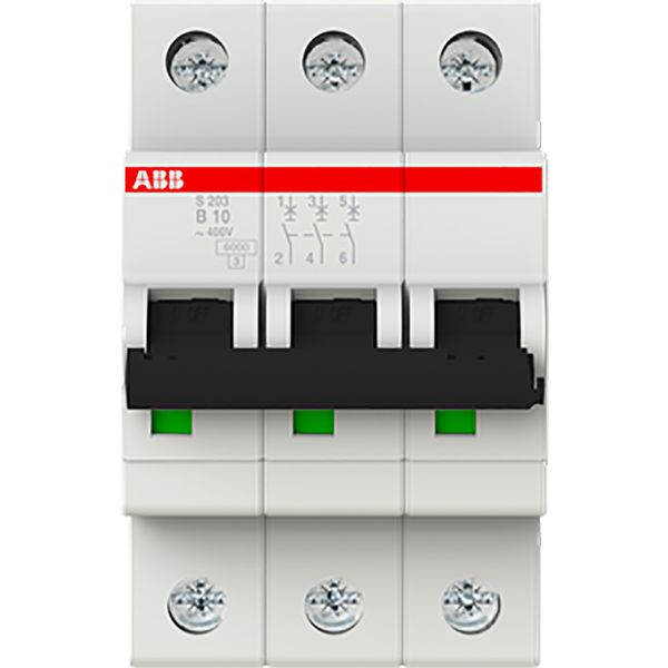 S203-B10 Miniature Circuit Breaker - 3P - B - 10 A image 1