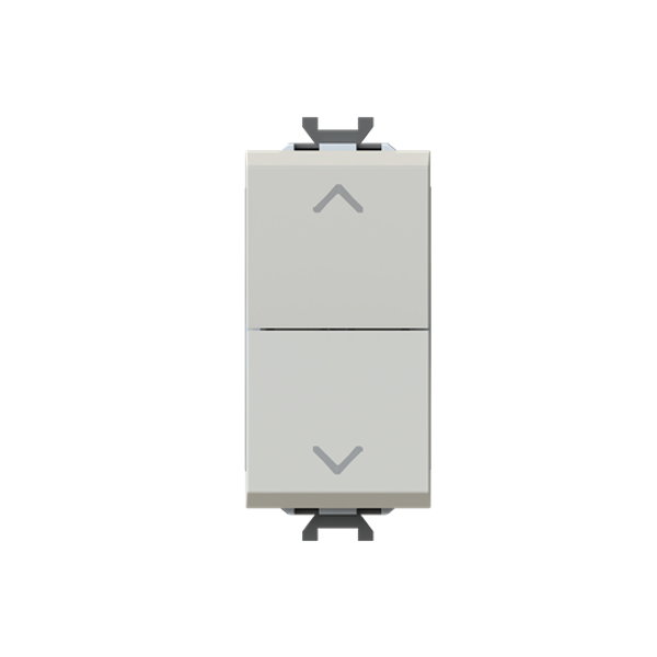 Double single-pole push switches, NO+NO, 16A - 250V~, with interlock image 1