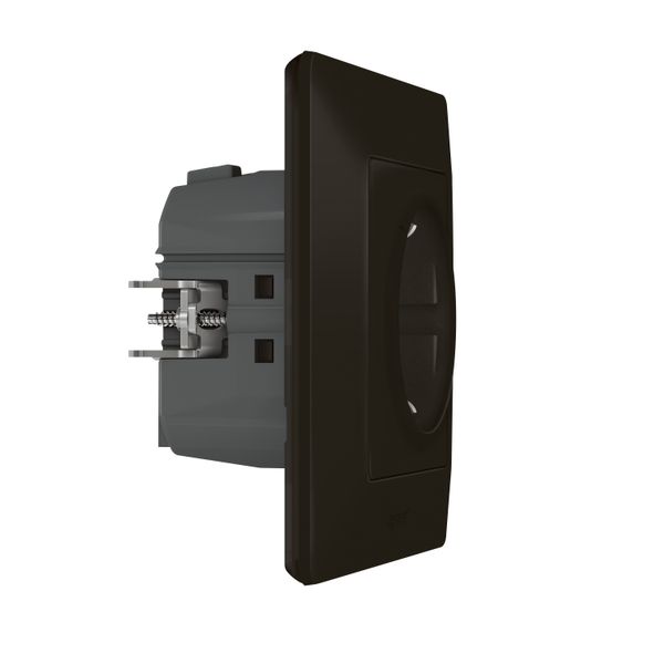 IN WALL CONNECTED POWER OUTLET SCHUKO STD AUTO TERM 16A VLIFE MAT BLACK image 4