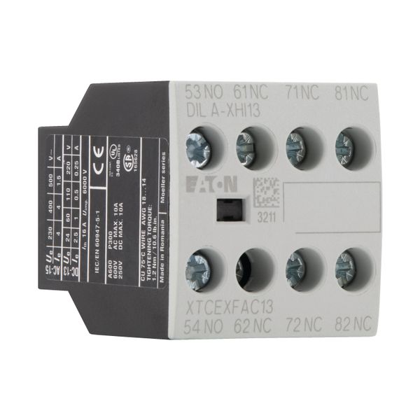 Auxiliary contact module, 4 pole, Ith= 16 A, 1 N/O, 3 NC, Front fixing, Screw terminals, DILA, DILM7 - DILM38 image 11