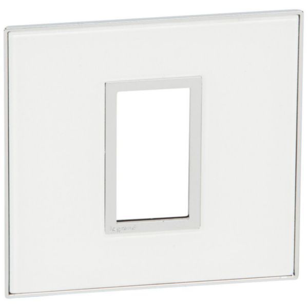 Arteor Surround Plate 1 Module Square Mirror White image 1