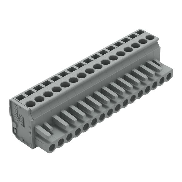 1-conductor female connector, angled CAGE CLAMP® 2.5 mm² gray image 1