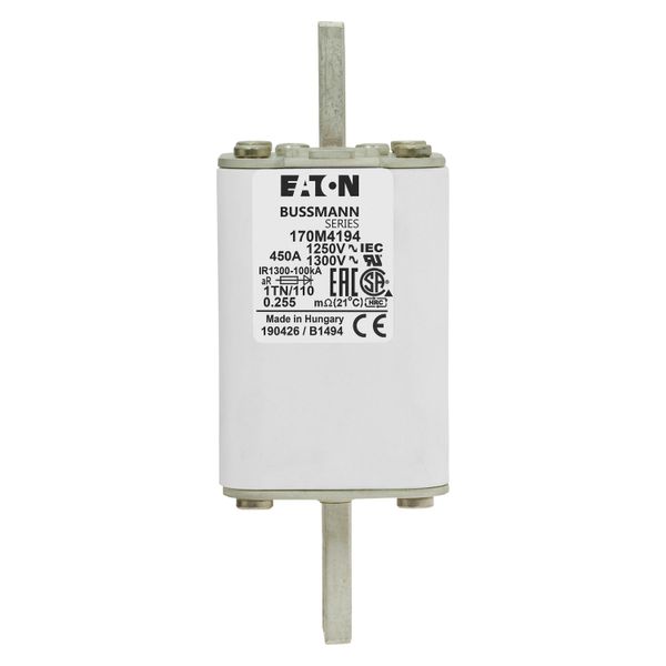 Fuse-link, high speed, 450 A, AC 1250 V, size 1, 53 x 66 x 138 mm, aR, DIN, IEC, type T indicator image 16