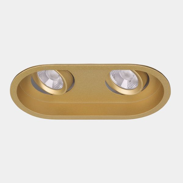 Downlight Play Deco Double 35.4W LED neutral-white 4000K CRI 90 19.1º ON-OFF Gold IP23 3137lm image 1