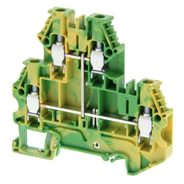 Multi-tier ground DIN rail terminal block with screw connection for mo image 2
