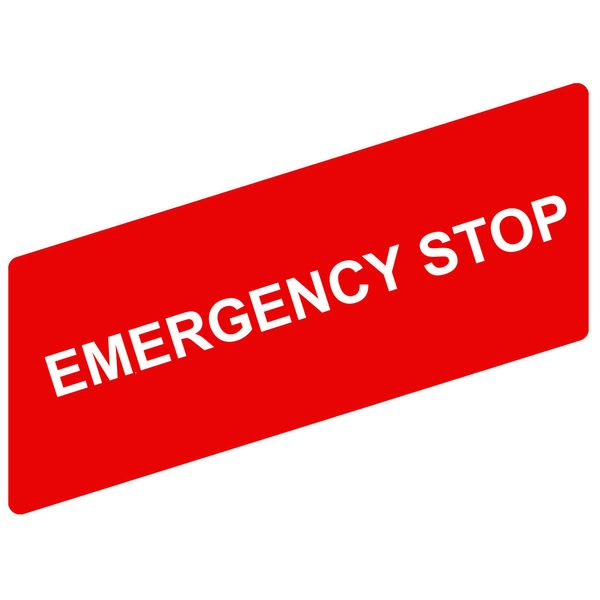 ETIKET 8X27MM EMERGENCY STOP image 1