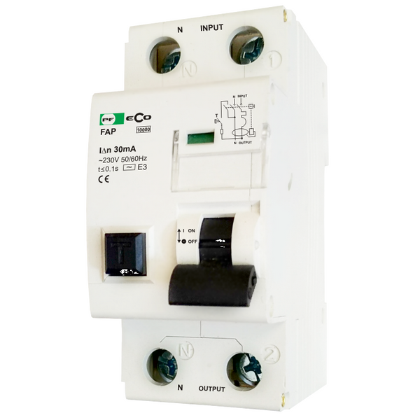 Residual current circuit breaker with over-current protection FAP1-32F ( FAP10-A) C16A 0,03A A-type, 10kA image 1