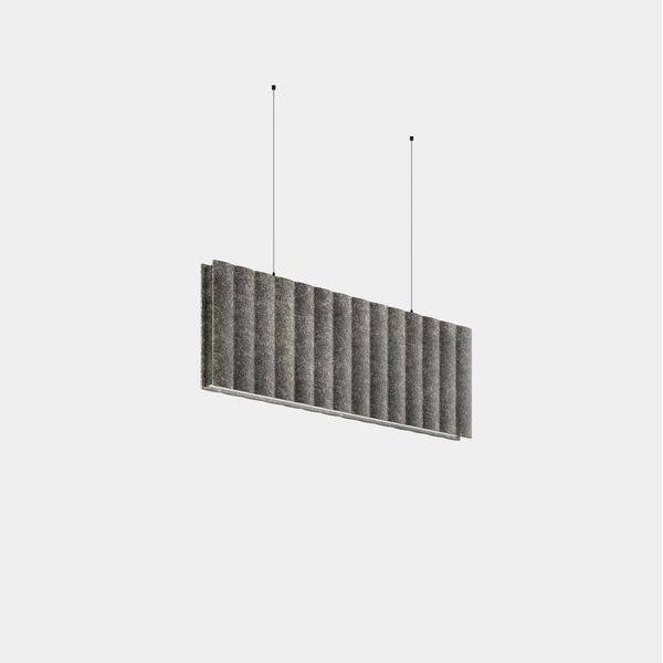 Lineal lighting system Infinite Pro Acoustic 1136mm Suspended Hexa-Cell 30.38W LED neutral-white 4000K CRI 80 ON-OFF Dark grey felt IP40 1373lm image 1