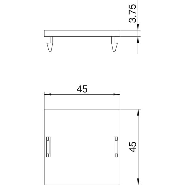 LP 45 Blanking cover for rectangular opening image 2