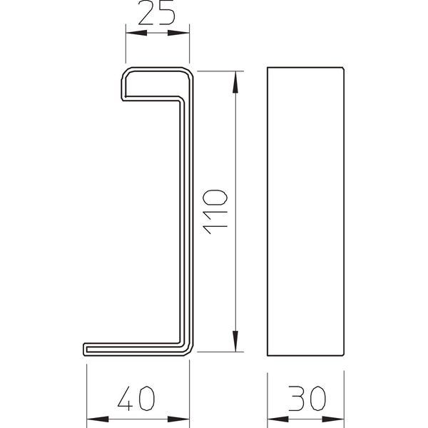 SKHW 110 OR Protective cap for wide span cable ladder 110 H110mm image 2