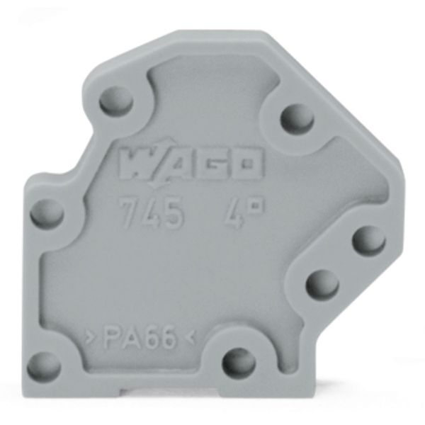 End plate 1.5 mm thick snap-fit type gray image 1