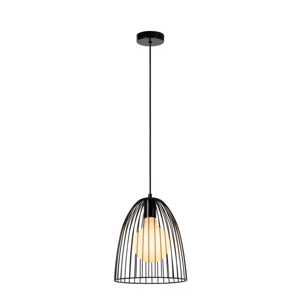 Lucide MACARONS - Pendant light - Ø 24 cm - 1xE27 - Black image 1