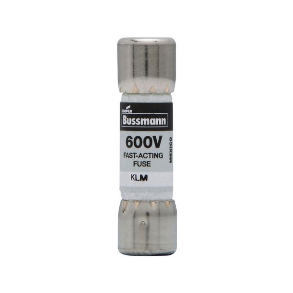 Eaton Bussmann series KLM fuse, 600 Vac, 600 Vdc, 12A, 100 kAIC at 600 Vac, 50 kAIC at 600 Vdc, Non Indicating, Fast acting, Ferrule end X ferrule end, Melamine tube, Nickel-plated bronze endcap image 6