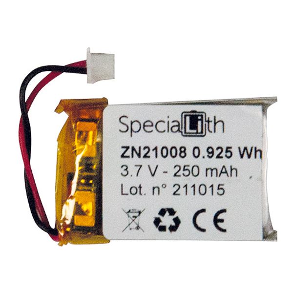 Li-ion 3,7V 250mAh rechargeable battery image 1