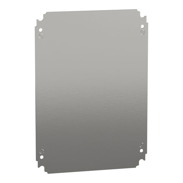 Plain mounting plate H400xW300mm made of galvanised sheet steel image 1