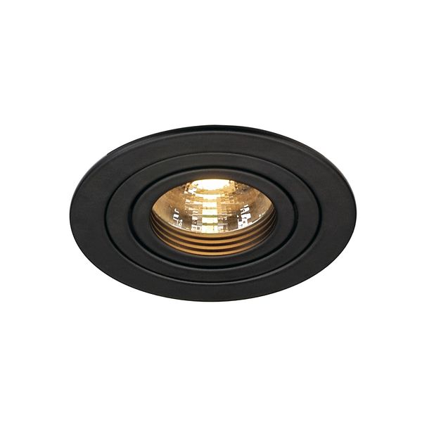 NEW TRIA GU10 downlight, max. 50W, round, aluminium, black image 5