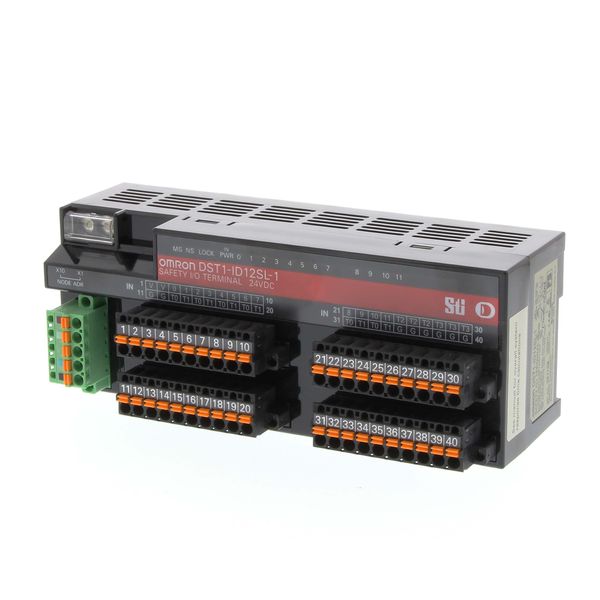 Remote I/O terminal, 12 x PNP inputs, 4 x test outputs image 1