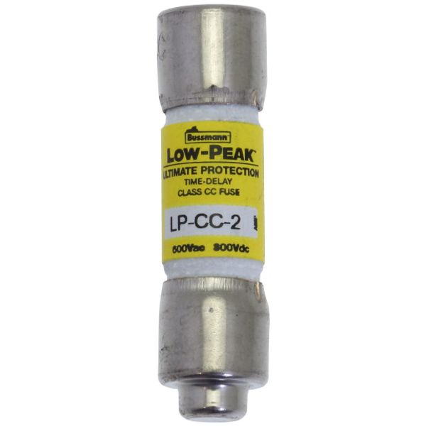 Fuse-link, LV, 2 A, AC 600 V, 10 x 38 mm, CC, UL, time-delay, rejection-type image 1