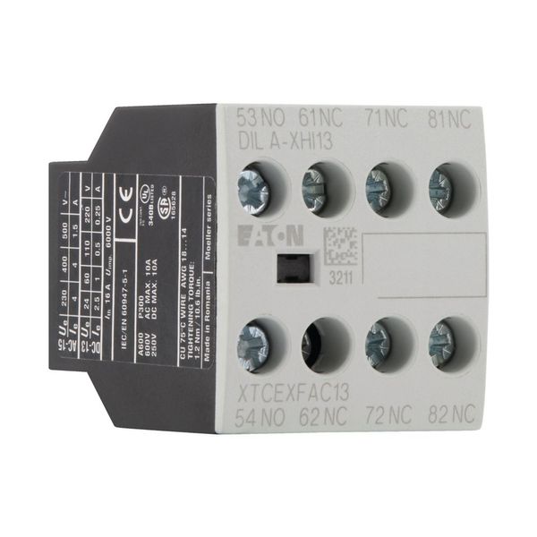 Auxiliary contact module, 4 pole, Ith= 16 A, 1 N/O, 3 NC, Front fixing, Screw terminals, DILA, DILM7 - DILM38 image 10