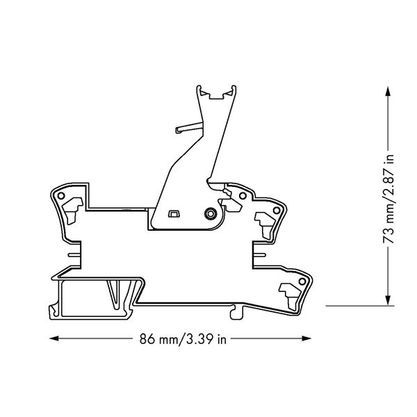 Relay socket 1 changeover contact with manual operation image 3